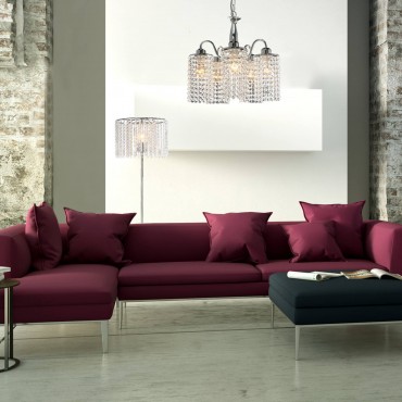 Lampa wisząca Bright Star srebrna 5xE27