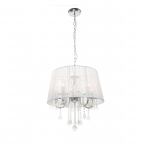 Lampa wisząca Mona srebrna 5xE14