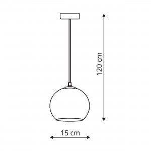 Lampa wisząca Rame miedziana 1xE14