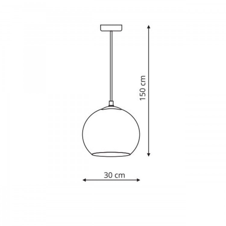 Lampa wisząca Rame miedziana 1xE27 - 4389