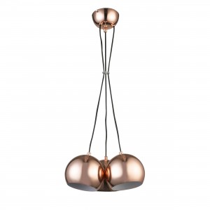Lampa wisząca Rame miedziana 3xE14