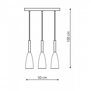 Lampa wisząca Solin 3 biała 3xE27