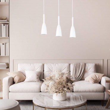 Lampa wisząca Solin 3 biała 3xE27