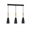 Lampa wisząca Solin 3 czarno-złota 3xE27
