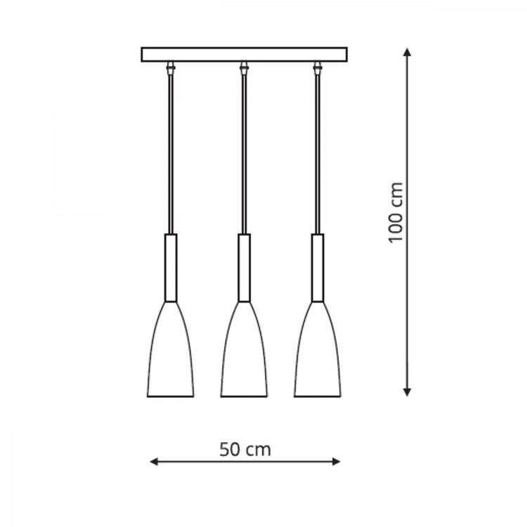 Lampa wisząca Solin 3 czarno-złota 3xE27 - 4456