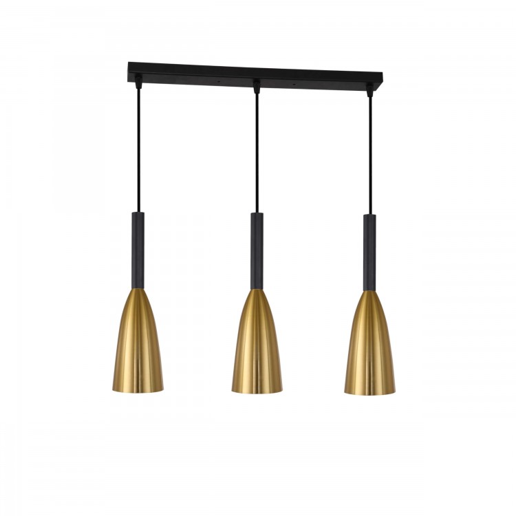 Lampa wisząca Solin 3 złota 3xE27 - 4458