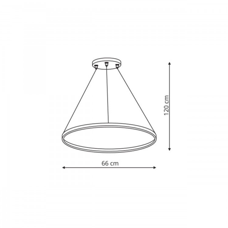 Ring wisząca średnia czarna 3000K - 4474