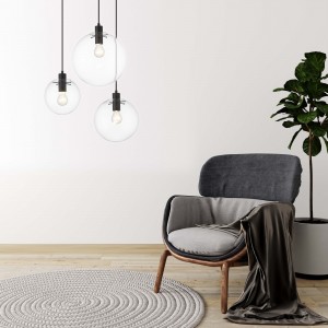 Lampa wisząca Puerto czarna 1xE27