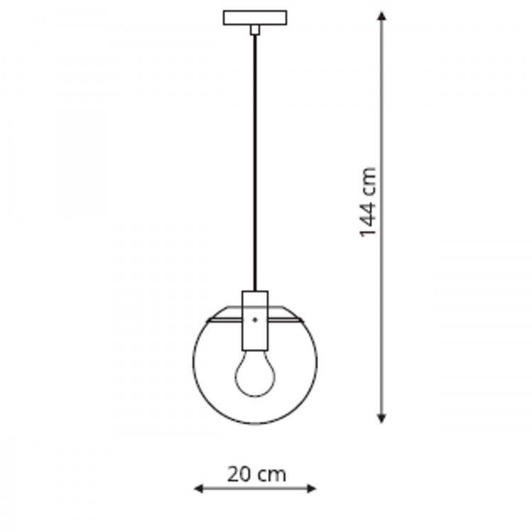 Lampa wisząca Puerto czarna 1xE27 - 4496