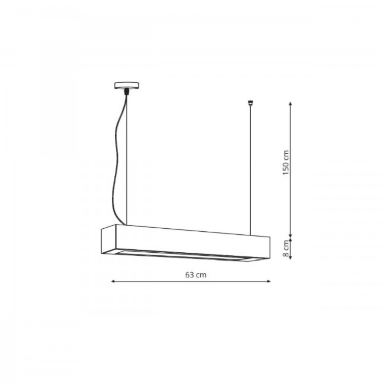 Ibros wiszący czarny średni 18W 3000K IP20 - 4509
