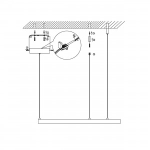 Lampa wisząca Midway złota LED 3000K