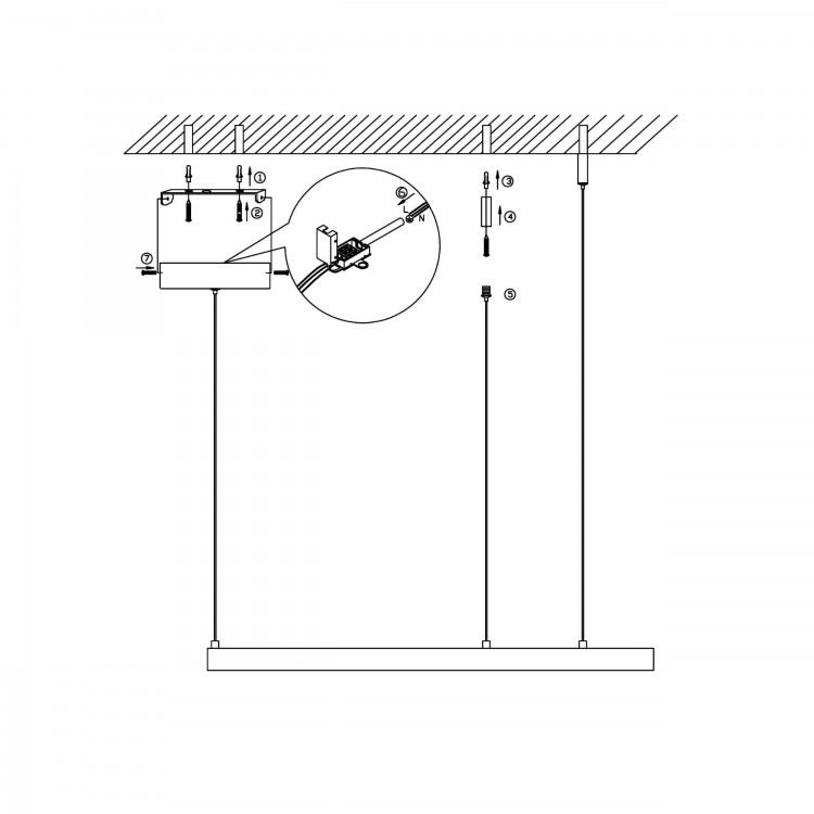 Lampa wisząca Midway złota LED 3000K - 4523