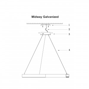 Lampa wisząca Midway Shiny złota LED 3000K