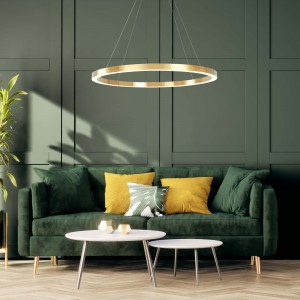 Lampa wisząca Midway Shiny XL złota LED 3000K