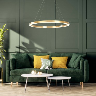 Lampa wisząca Midway Shiny XL złota LED 3000K