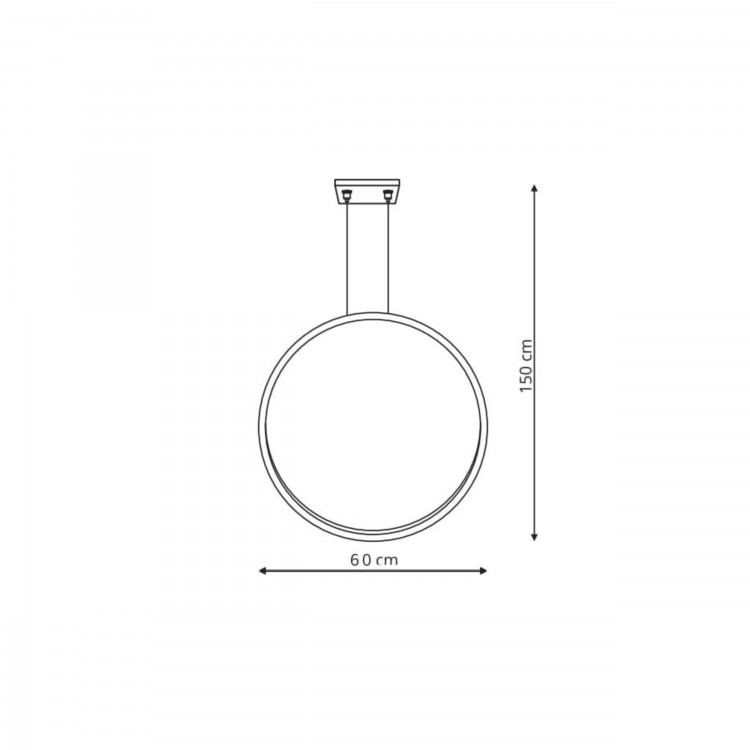Lampa wisząca Mirror czarna LED 3000K - 4547