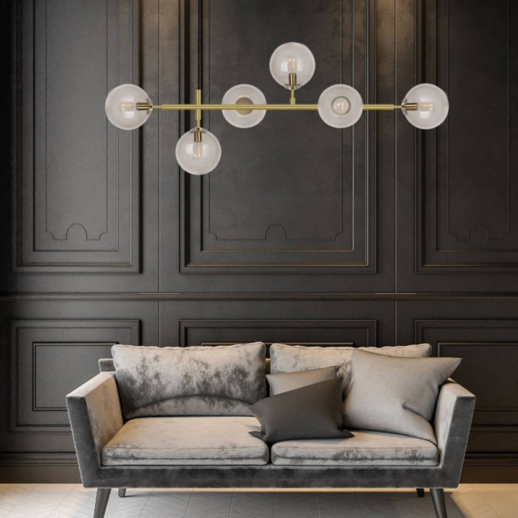 Lampa wisząca Alisa złota 6xE14 - 4571