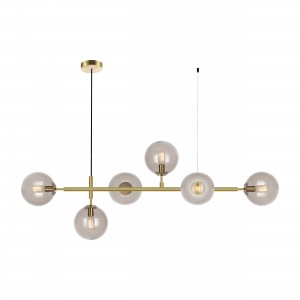 Lampa wisząca Alisa złota 6xE14