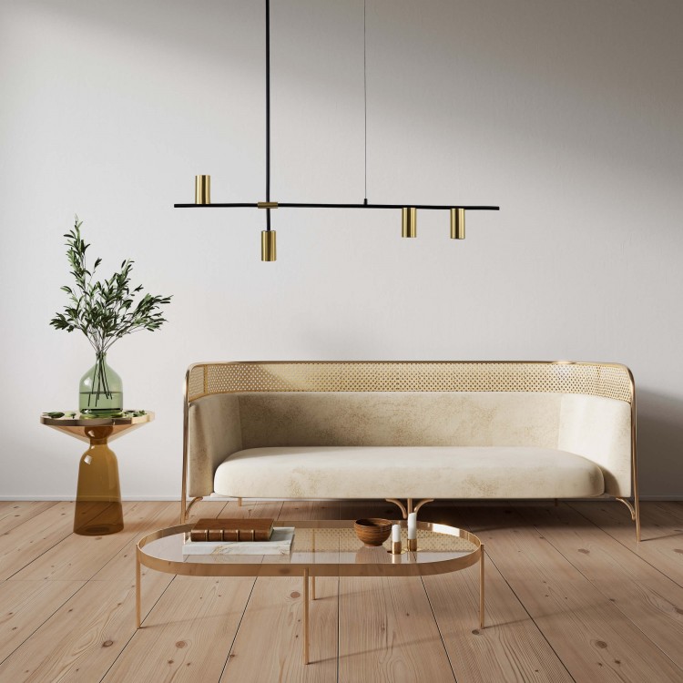 Lampa wisząca Arizona czarno - złota 4xGU10 - 4574