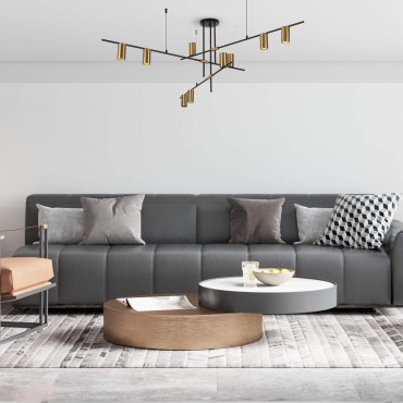 Lampa wisząca Arizona czarno - złota 9xGU10