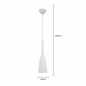 Lampa wisząca Solin 1 biała 1xE27