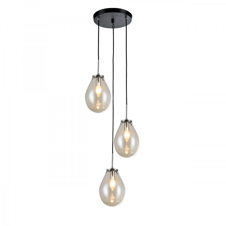 Lampa wisząca Fondi czarna 3xE14 - 4616