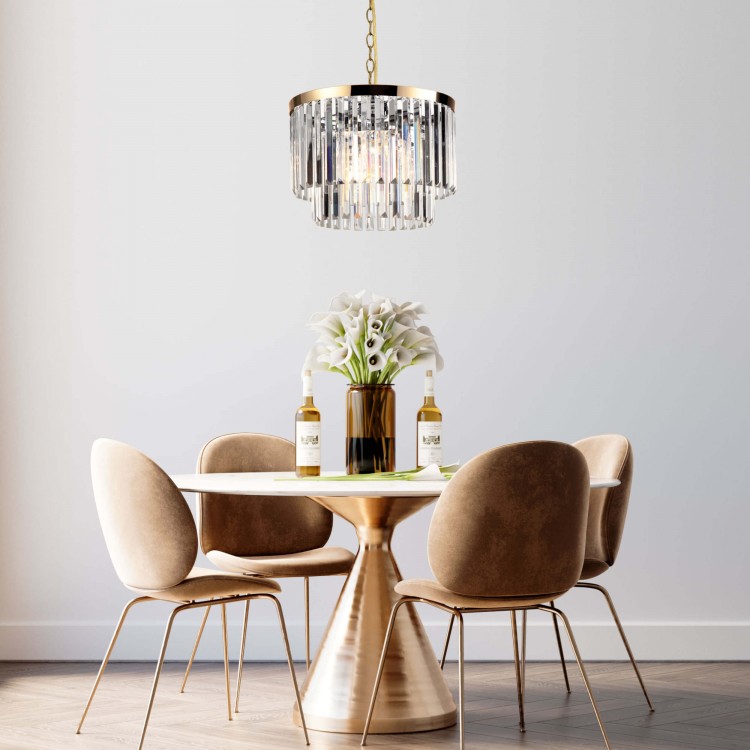 Lampa wisząca Vetro 5 antyczne złoto 5xE14 - 4657