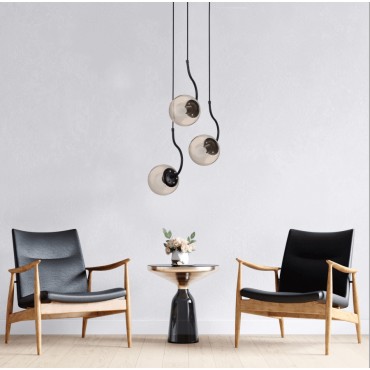 Lampa wisząca Hook czarna 3xE27