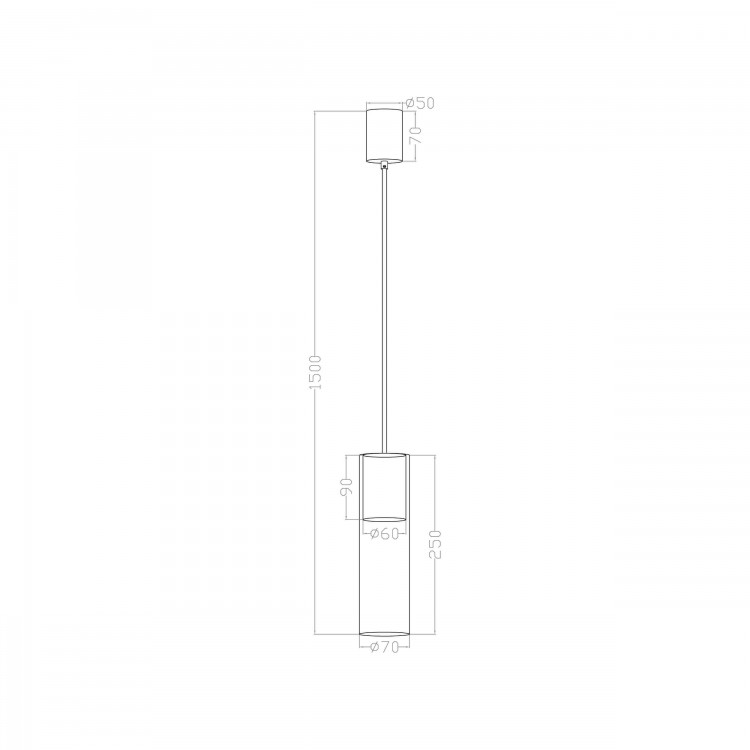 Lampa wisząca Manacor biała 1xGU10 - 4687