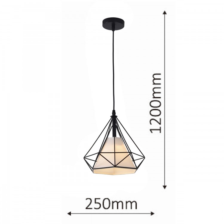 Lampa wisząca Nola czarna 1xE27 - 4704