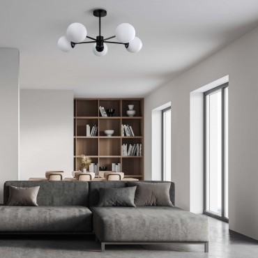 Lampa wisząca Roma 5 czarna 5xE14