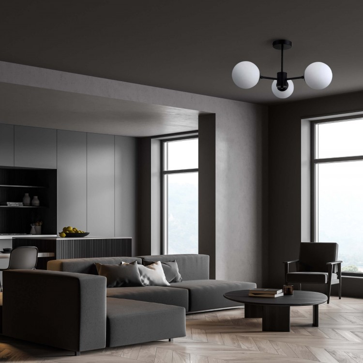 Lampa wisząca Roma 3 czarna 3xE14 - 4724