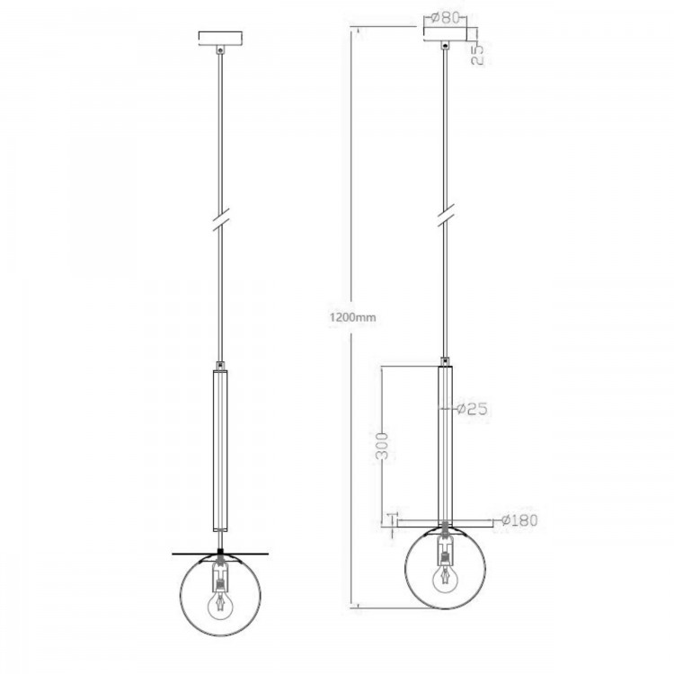 Lampa wisząca Roma 1 czarna 1xE14 - 4727