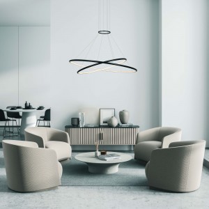 Lampa wisząca Halifax czarna LED 4000K