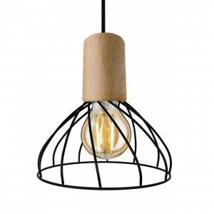 Lampa wisząca Moderno czarno - brązowa1xGU10