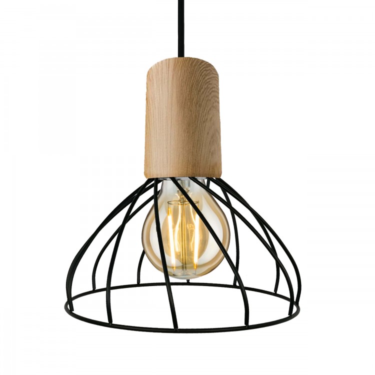 Lampa wisząca Moderno czarno - brązowa1xGU10 - 4762
