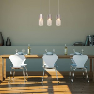 Lampa wisząca Zara transparentna 1xE14