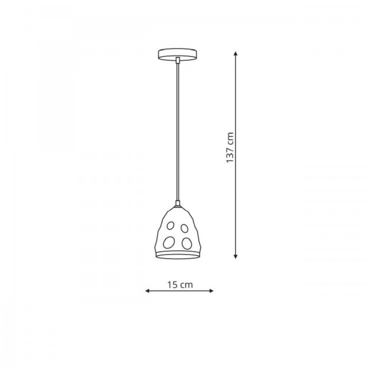 Lampa wisząca Melt 1xE27 - 4788
