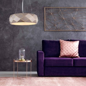 Lampa wisząca Reus różowe złoto 3xE27