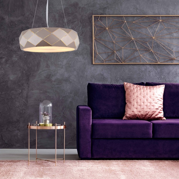 Lampa wisząca Reus różowe złoto 3xE27 - 4808