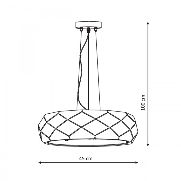Lampa wisząca Reus różowe złoto 3xE27 - 4809