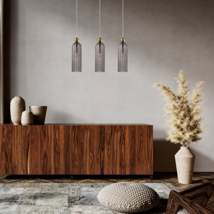 Lampa wisząca Piega 3 smoked 3xE14 - 4816