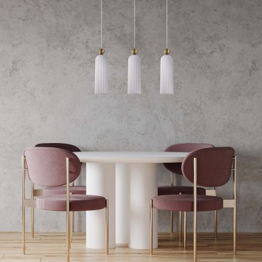 Lampa wisząca Piega 3 biała 3xE14