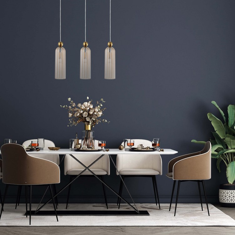 Lampa wisząca Piega 3 amber 3xE14 - 4826