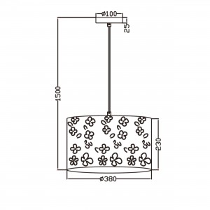 Lampa wisząca dziecięca Flowers biała 1xE27