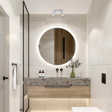 Zestaw reflektorów spot Belize chrom IP44 2xGU10