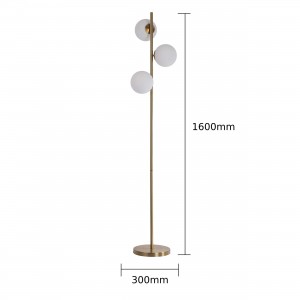 Lampa podłogowa Dorado złota 3xE14