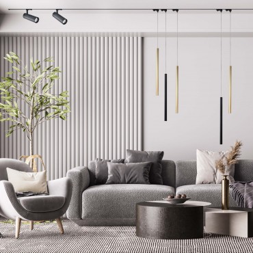 Lampa wisząca do szynoprzewodu Lungo 1 złota 3F 1xG9