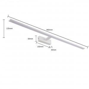 Kinkiet Isla XXL biały 96 cm IP44 LED 4000K