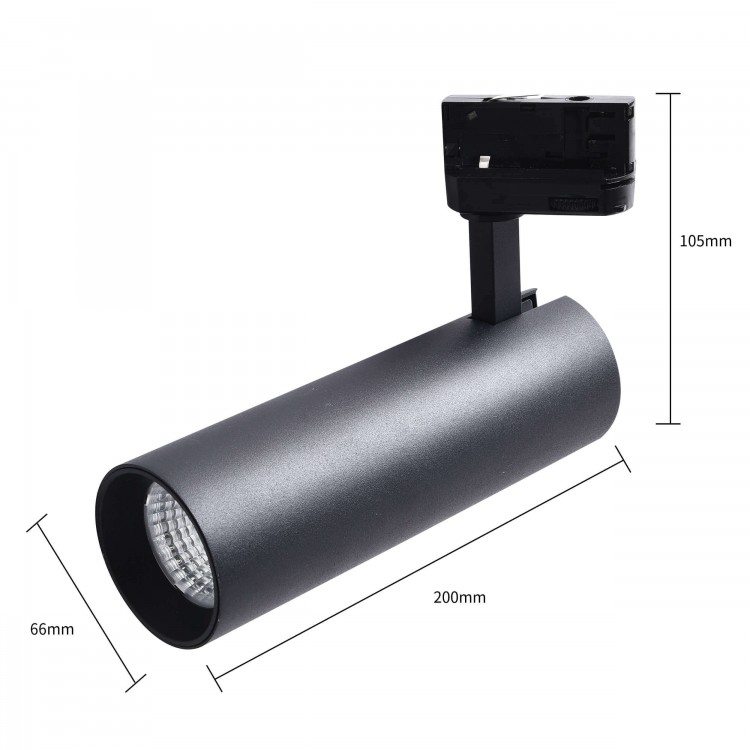 Reflektor do szynoprzewodów Magnum 3F czarny LED CCT - 5006